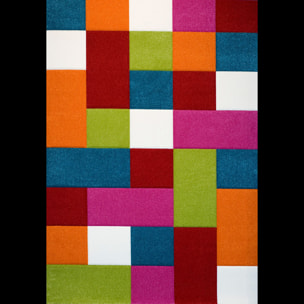 Petit tapis enfant couleur vive et motif géométrique