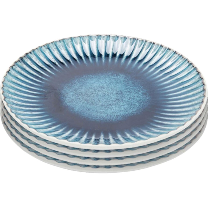 Assiettes Mustique Rim 21cm set de 4 Kare Design