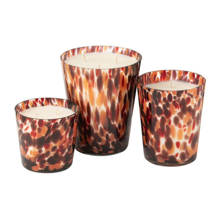 J-Line bougie parfumée Noa - Magnificient Birch - verre - rouge - large - 95H