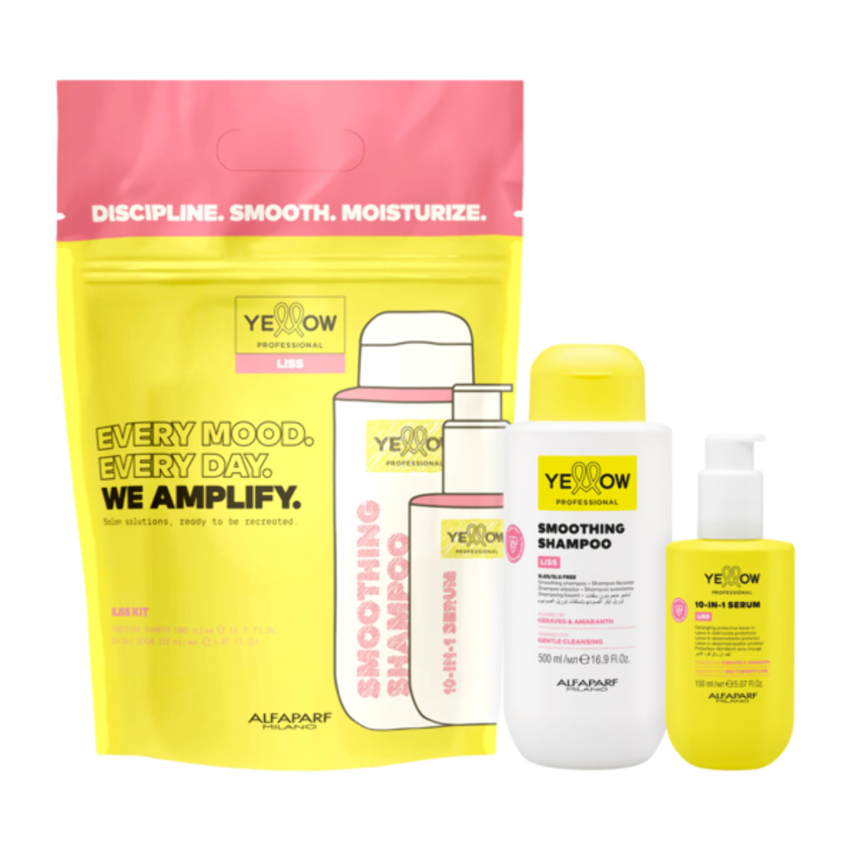 ALFAPARF Yellow Set Every Mood Repair Shampoo 500ml + 10 In 1 Serum 150ml