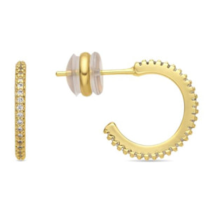 Pendientes acabado oro amarillo de 18k y Circonita Brillante