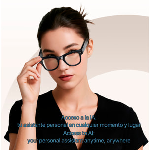 Gafas inteligentes M02 ultra con cámara de 8 MP para fotos y video. Con estuche de carga de 3600mAh.