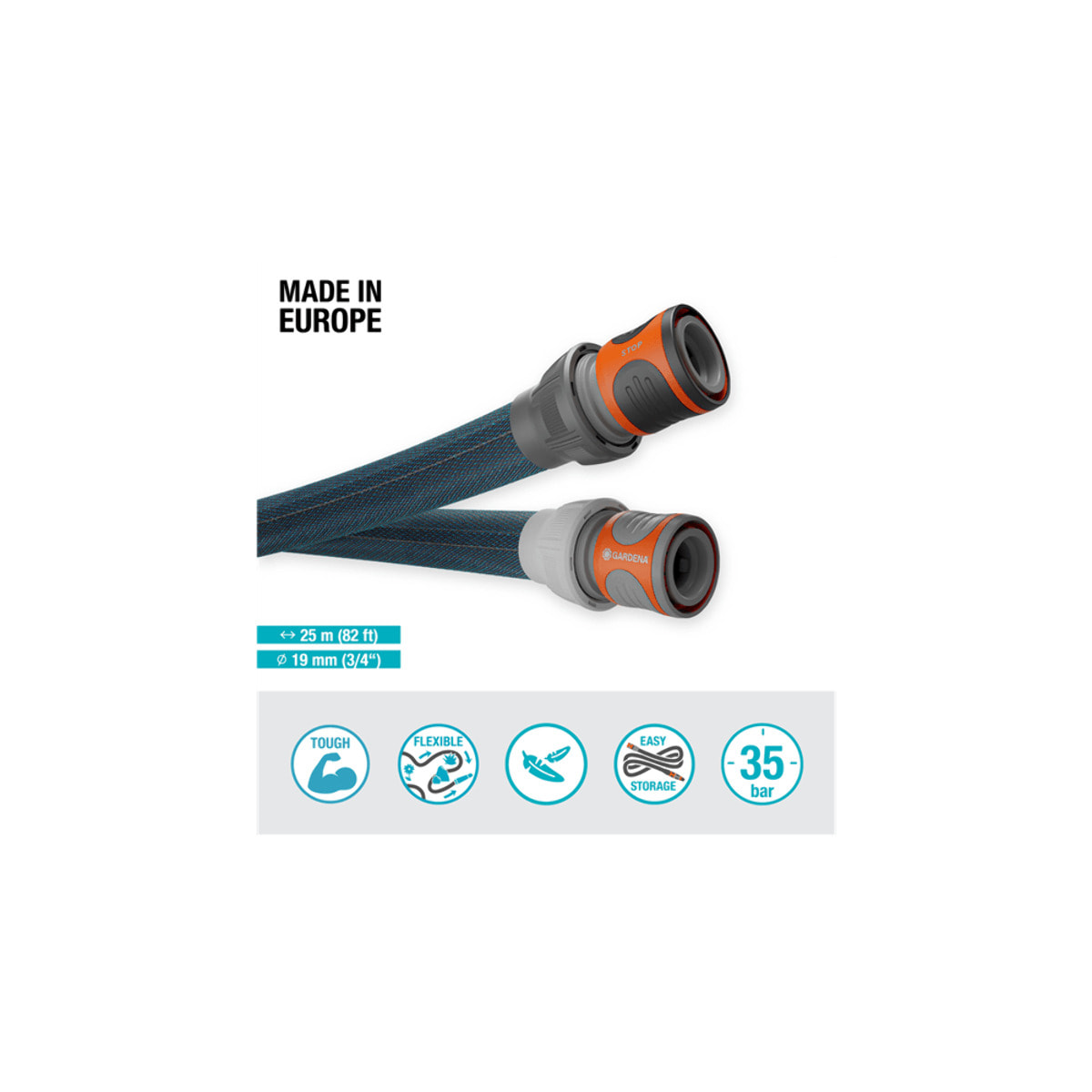 Tuyau Textile Hose Liano Xtreme 19 mm (3/4') - 25 m - GARDENA - 18482-20