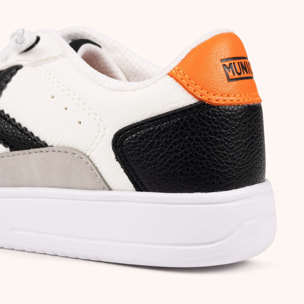 Zapatilla Infantil Multimaterial en Blanco, Gris y Naranja - MUNICH LEGIT KID 25