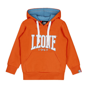 Felpe da bambino in cotone non garzato con cappuccio Leone New Basic