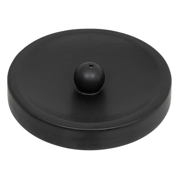 Support d encens rond "Aby" D12cm noir