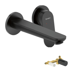 Mitigeur lavabo encastré DURAVIT Wave noir mat + corps encastré