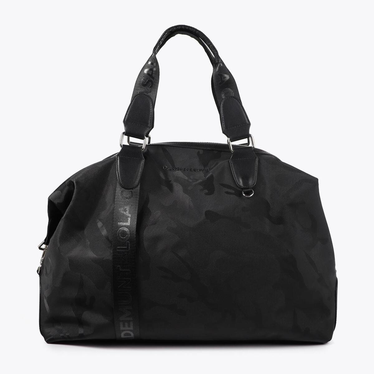 Borsa weekend in nylon jacquard camouflage.
