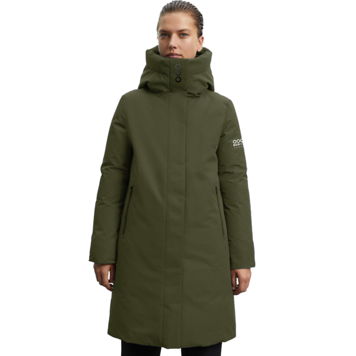 Abrigo para mujer ECOON Bayona Long jacket - Khaki