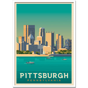 Affiche - Pittsburgh - Olahoop Travel Posters