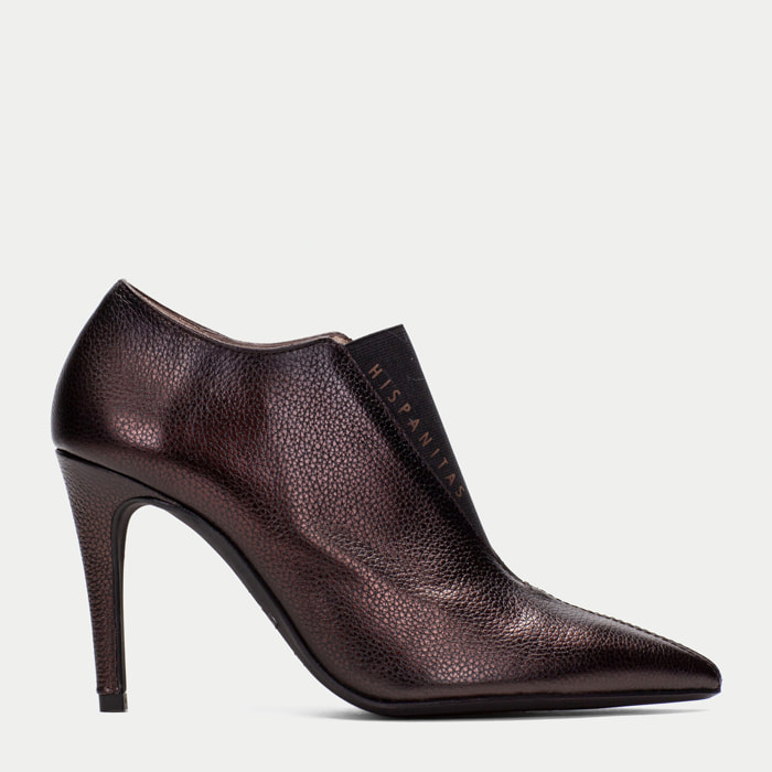 Abotinado Samanta Marron metalizado 9 cm