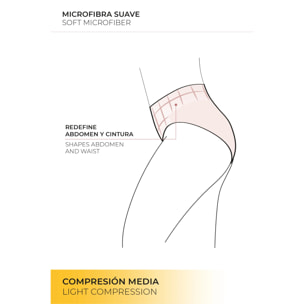 Slip riducente in tulle a compressione media nera