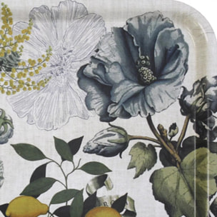 Plateau bois imprimé bleu vert Giardino naturel