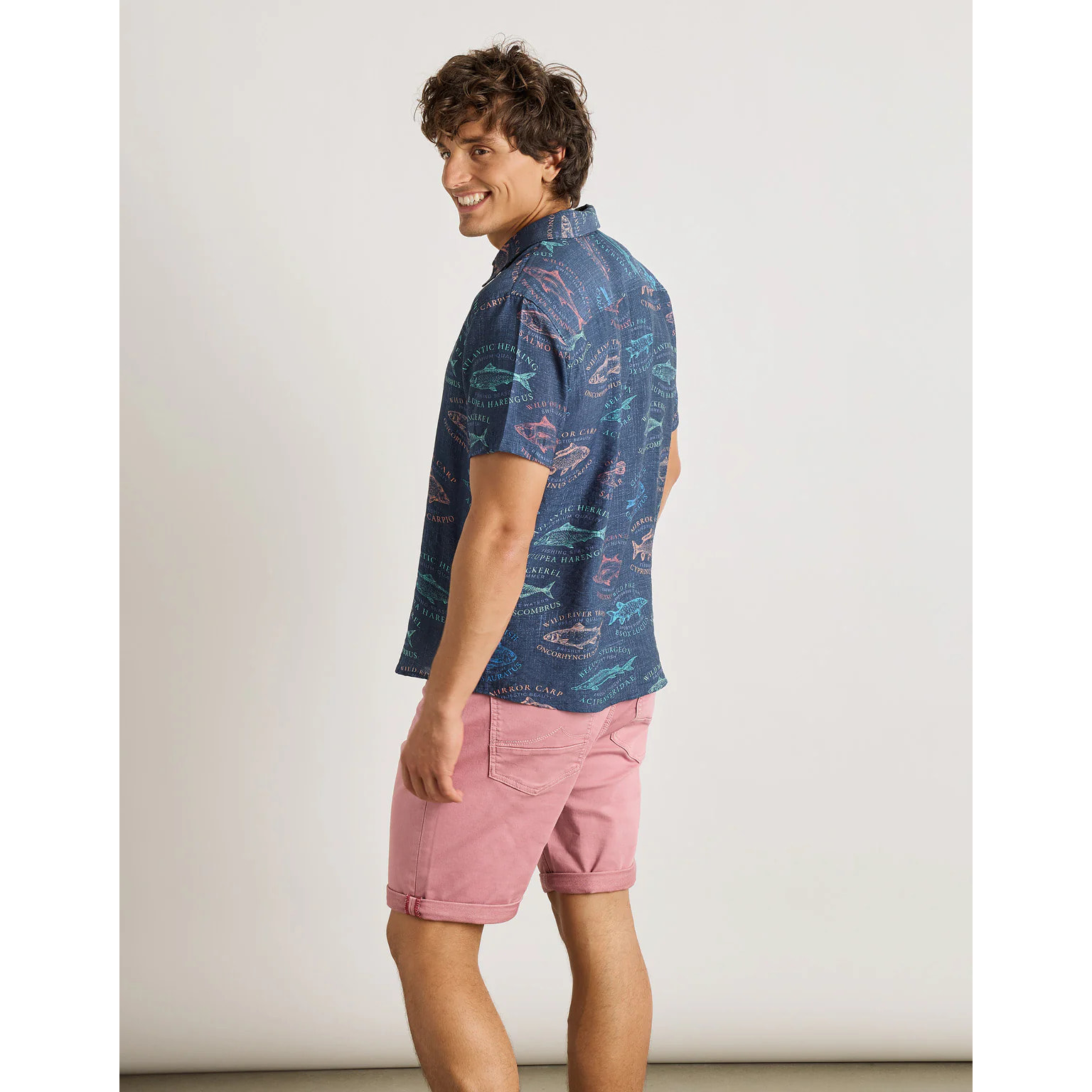 Camisa Manga Corta Azul Marino - Fishtail