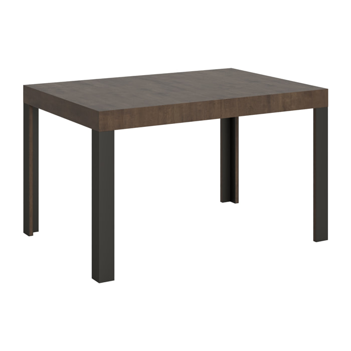 Table extensible 90x120/224 cm Linea Noyer cadre Anthracite