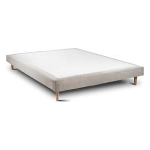 Sommier Tapissier Bouclette Ep14 - pieds bois
