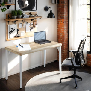 Mesa de estudio Padma Blanco - Roble