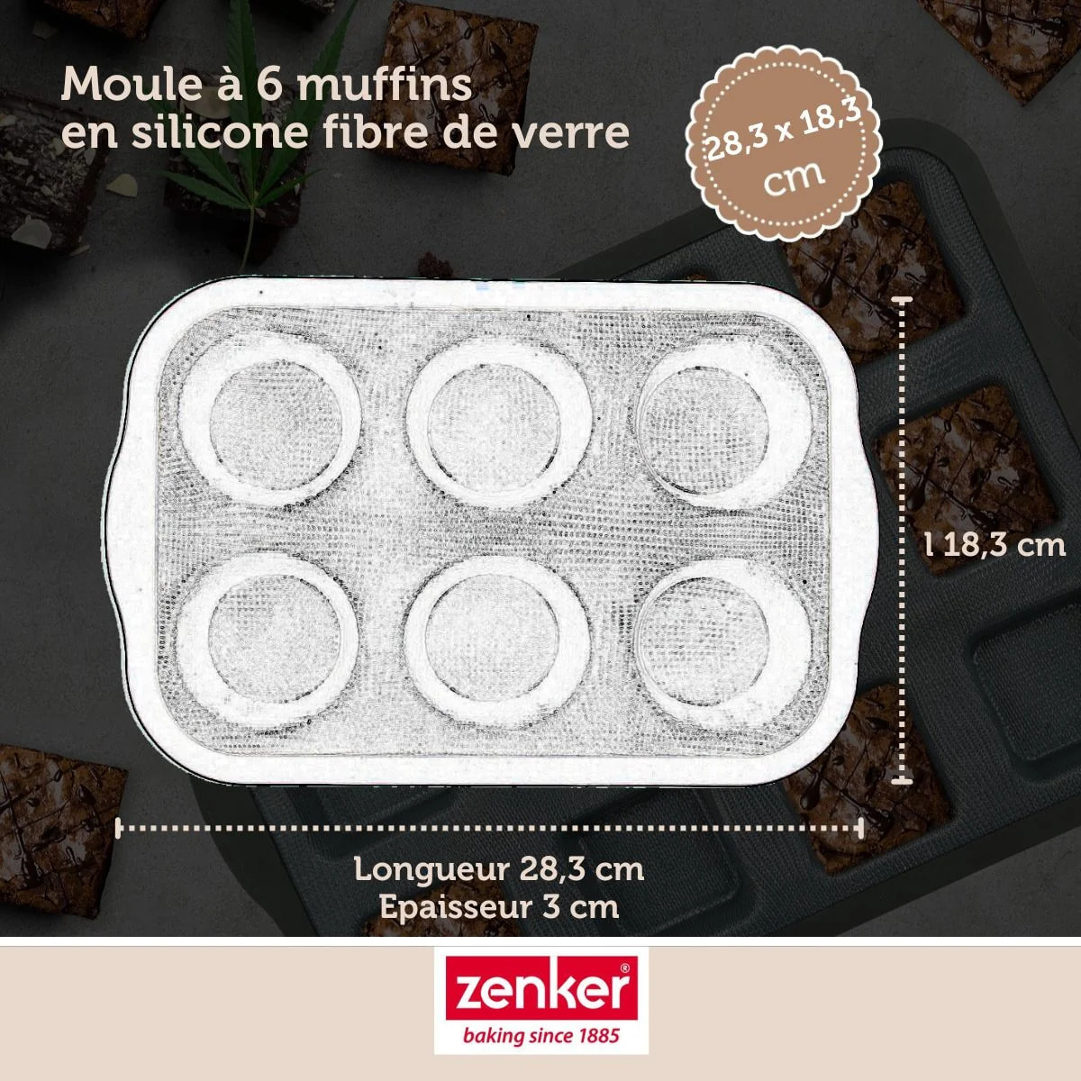 Set de 5 ustensiles de pâtisserie moule à gâteaux bols spatule et verre doseur Silicone fibre de verre Silicone fibre de verre Zenker  Silicone fibre de verre