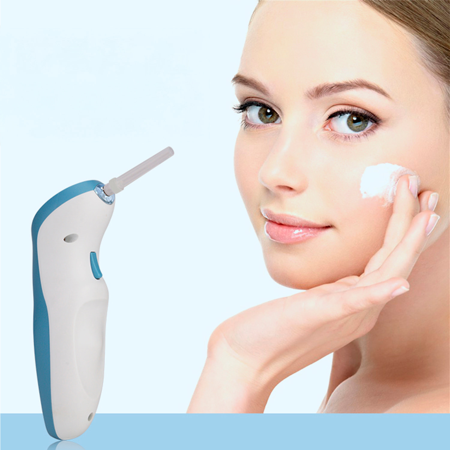 Bolígrafo eléctrico para eliminar imperfecciones de la piel, lunares, manchas, verrugas, pecas, etc. Incluye 3 agujas finas y 1 gruesa.