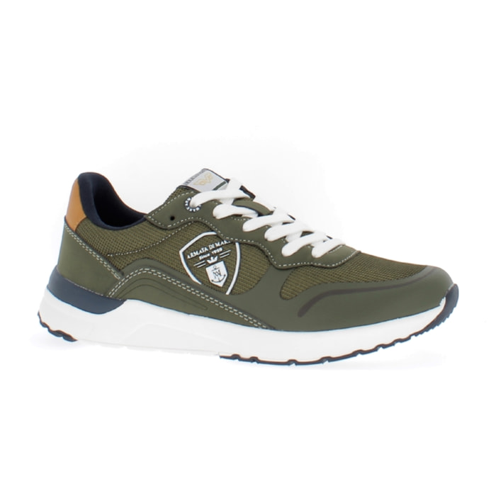 Armata di Mare Scarpe Uomo Sneakers Casual Stringate con Soletta Rimovibile in Memory Foam AMU P2L117 Khaki