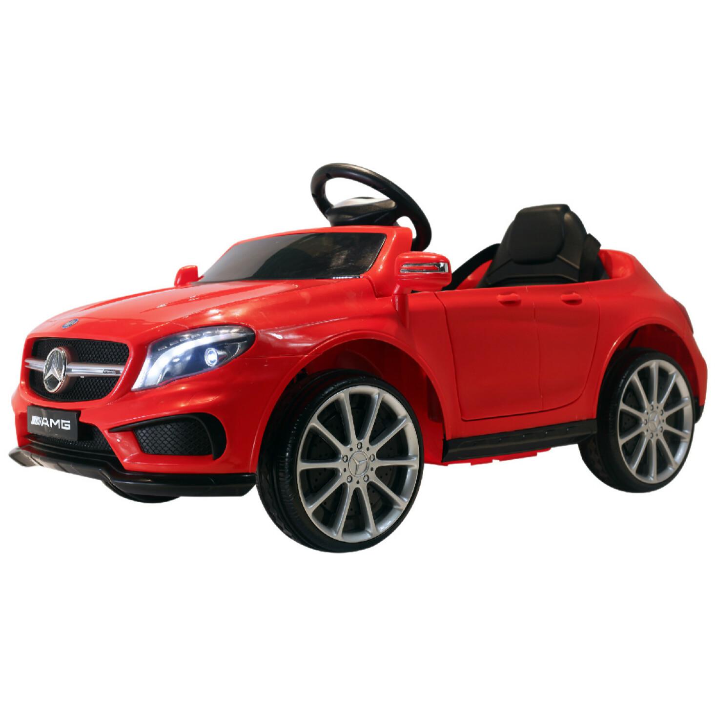 Voiture véhicule électrique enfant 6 V 3 Km/h max. télécommande effets sonores + lumineux Mercedes GLA AMG rouge