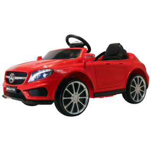 Voiture véhicule électrique enfant 6 V 3 Km/h max. télécommande effets sonores + lumineux Mercedes GLA AMG rouge