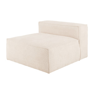 Fauteuil en bouclé couleur blanc cassé de 110x90cm Hauteur: 70 Longueur: 110 Largeur: 90