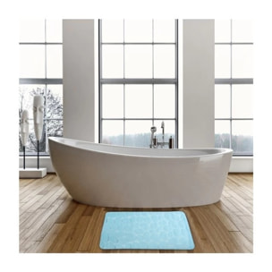 Tapis de bain Microfibre PEBBLE 40X60cm Bleu Clair MSV