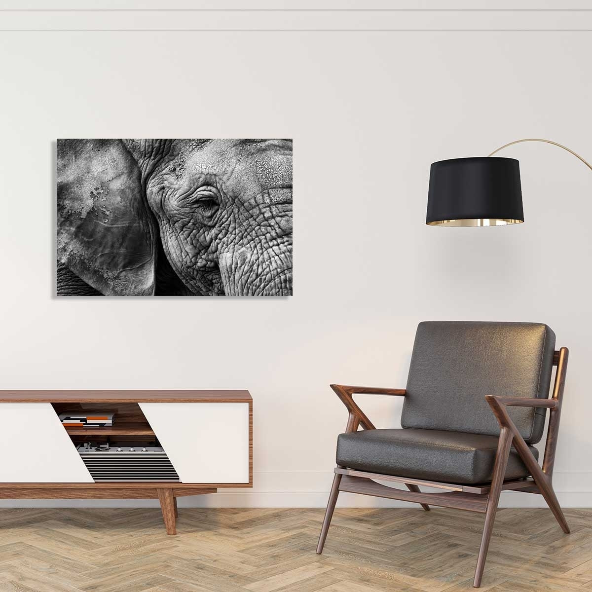 Tableau animaux Peau d'éléphant Tableau alu Dibond