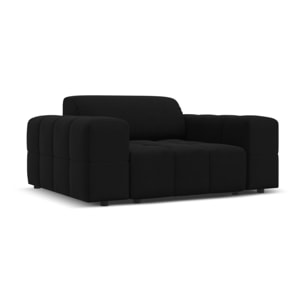 Fauteuil "Luc" en velours noir