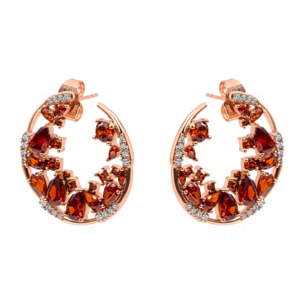 Pendientes Sabach acabado oro rosa 18k