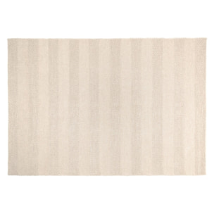 QUENTIN - Tapis rectangulaire 200x290cm en laine tissée couleur lin