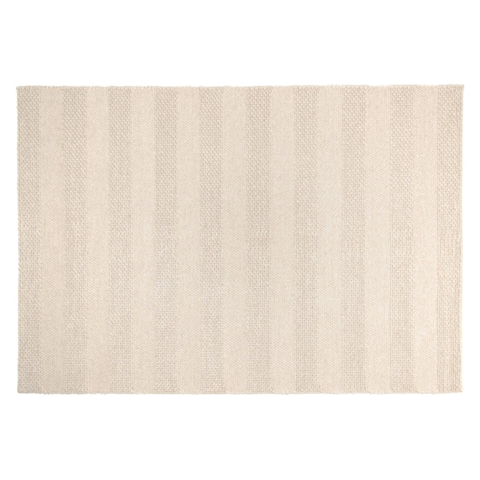QUENTIN - Tapis rectangulaire 200x290cm en laine tissée couleur lin