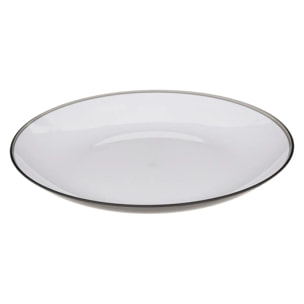 Assiette "Square" gris charbon 25cm