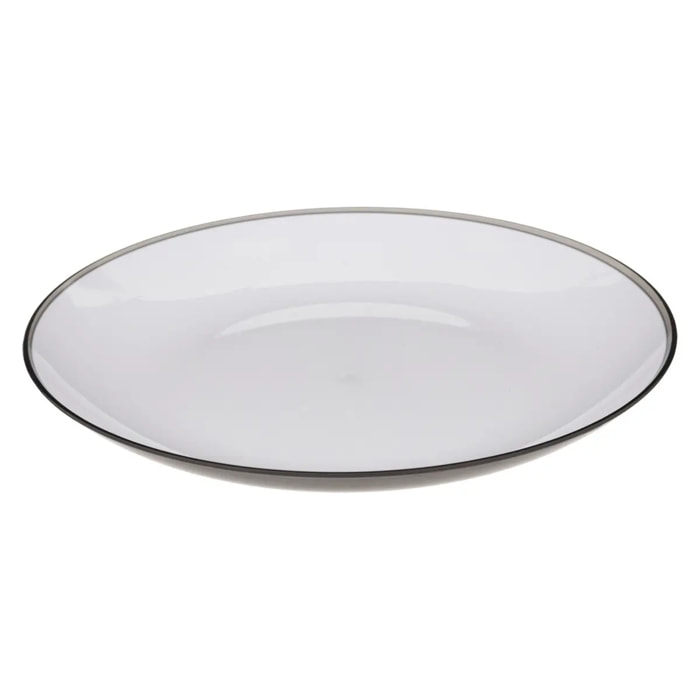 Assiette "Square" gris charbon 25cm