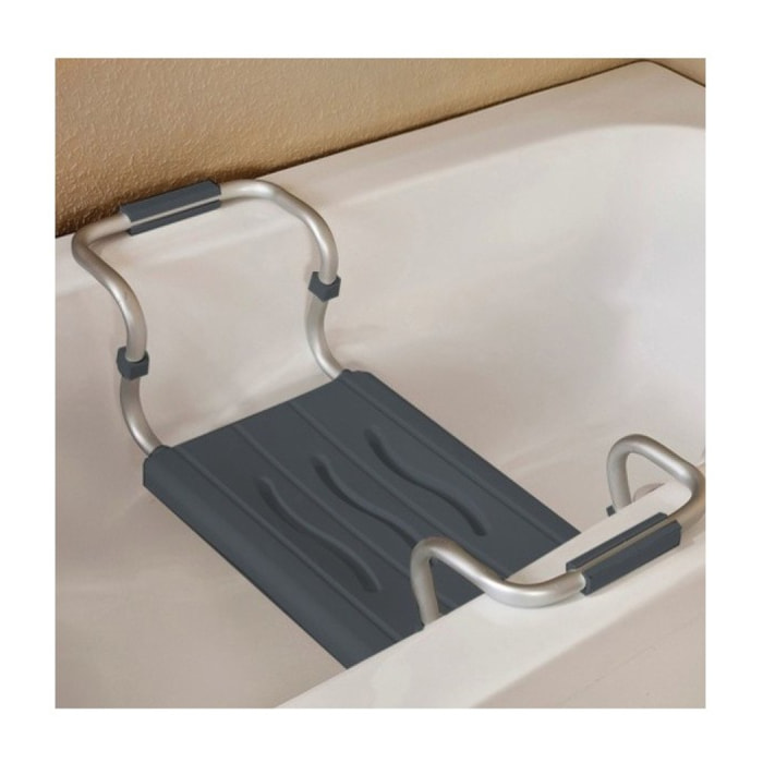 MSV Grand siège de baignoire extensible 50-70cm Gris - Max 120kg