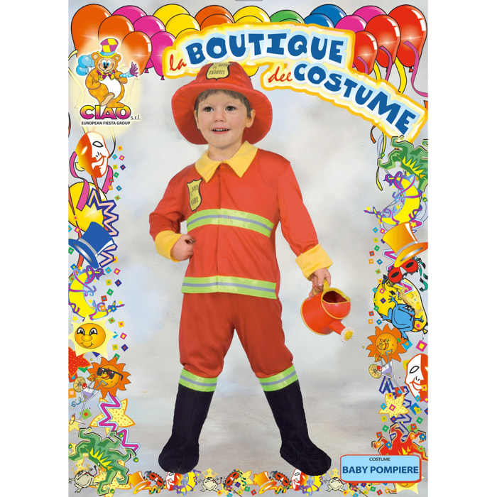 Costume Carnevale Baby Pompiere Vigile Del Fuoco Bambino