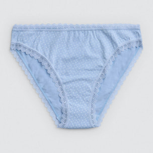 Confezione da 2 mini slip stampati nei toni del blu