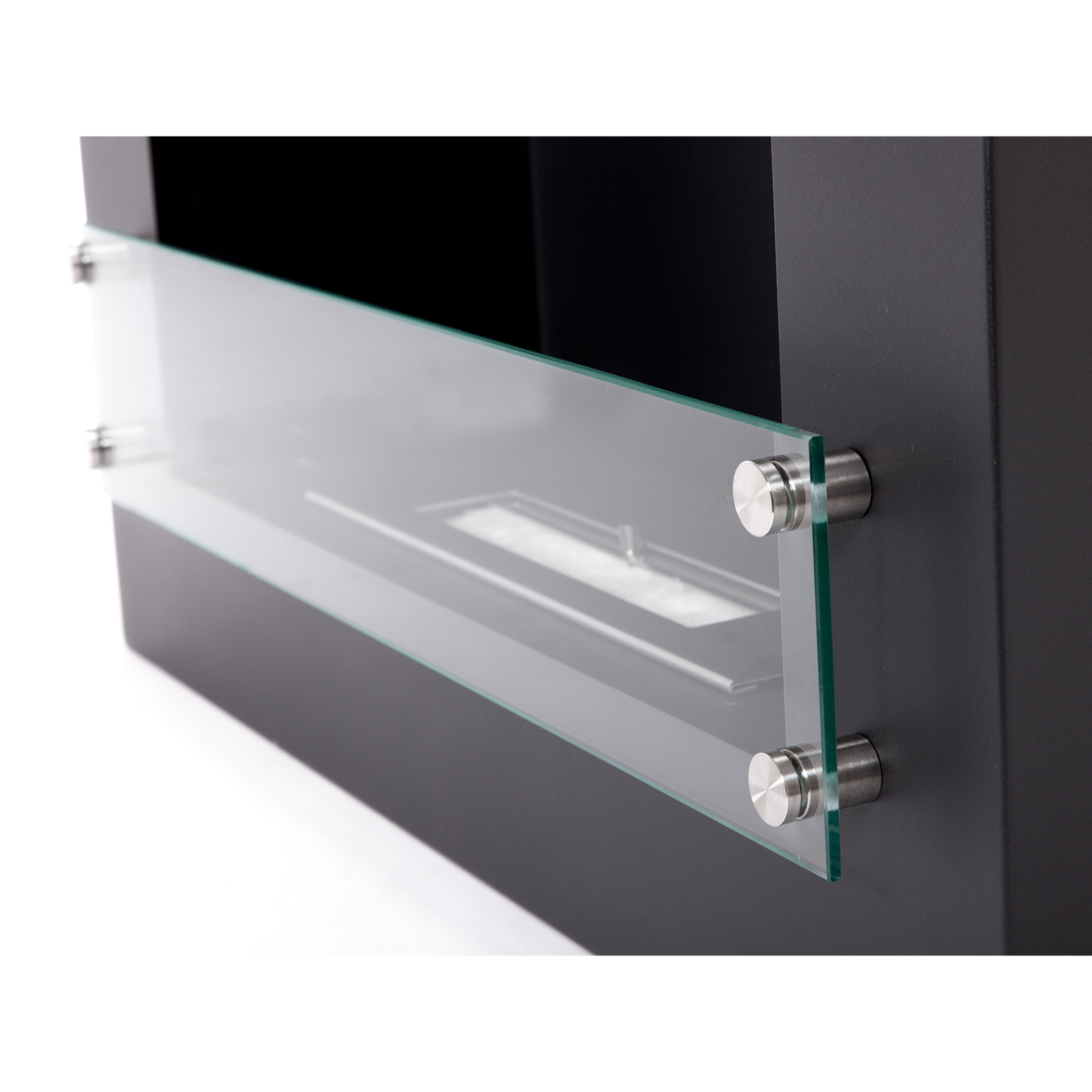 Cheminée à l'éthanol en acier laqué