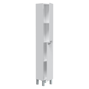 Columna de baño Levis 2p color Blanco Brillo, 30 cm (ancho) x 25 cm (fondo) x 182 cm (alto).