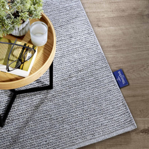 Tapis kilim, motif faux uni, tissé à la main, neya, chic