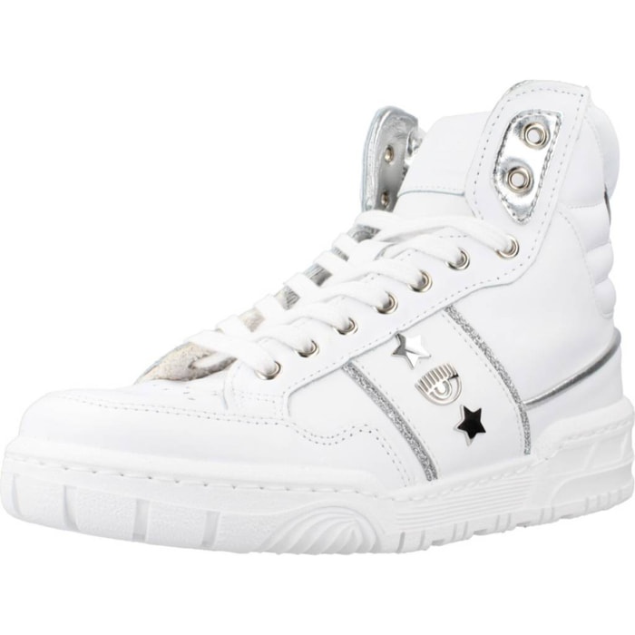 SNEAKERS CHIARA FERRAGNI SNE CF1 HIGH WHITE LEATH