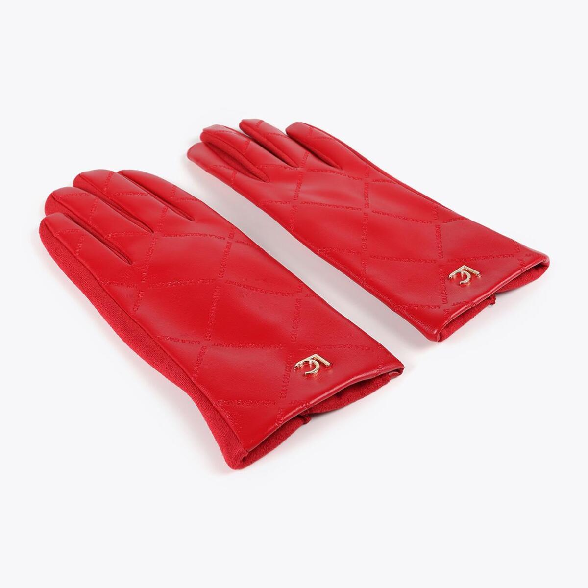 Guanti con Logo a Reticolo