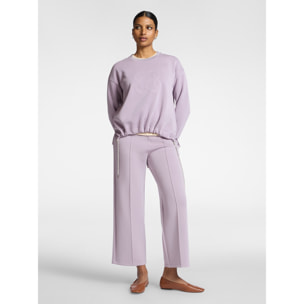 Elena Mirò - Pantalones palazzo en scuba - Violeta