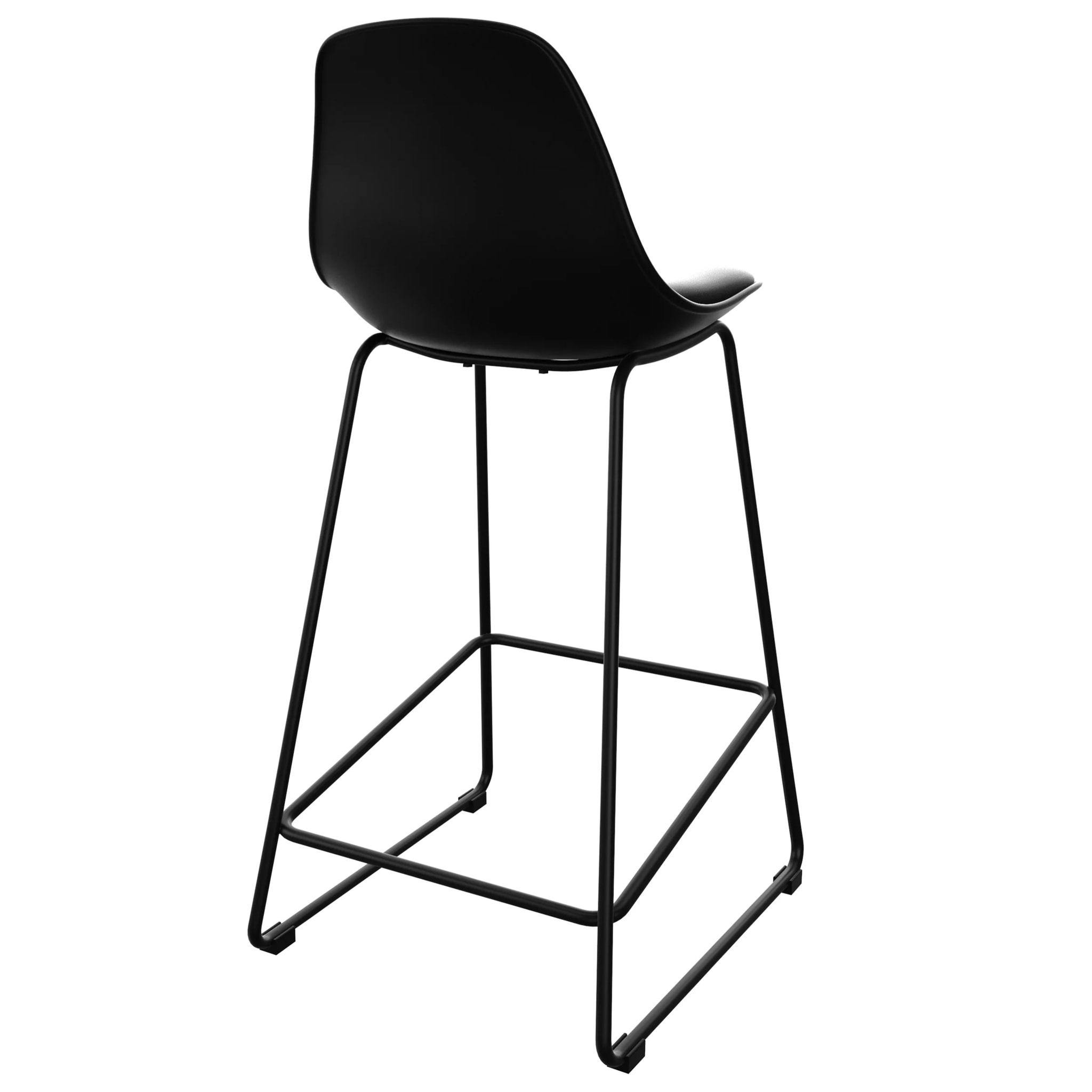 Lot de 2 chaises pour îlot central 65 cm noires - Leni