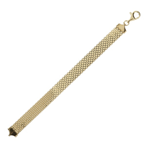 Bracciale con Catena Diamantata in Argento 925 placcato Oro Giallo 18Kt