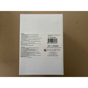 Catena in plastica da 5m con 10 lampadine a luce bianco caldo opaco