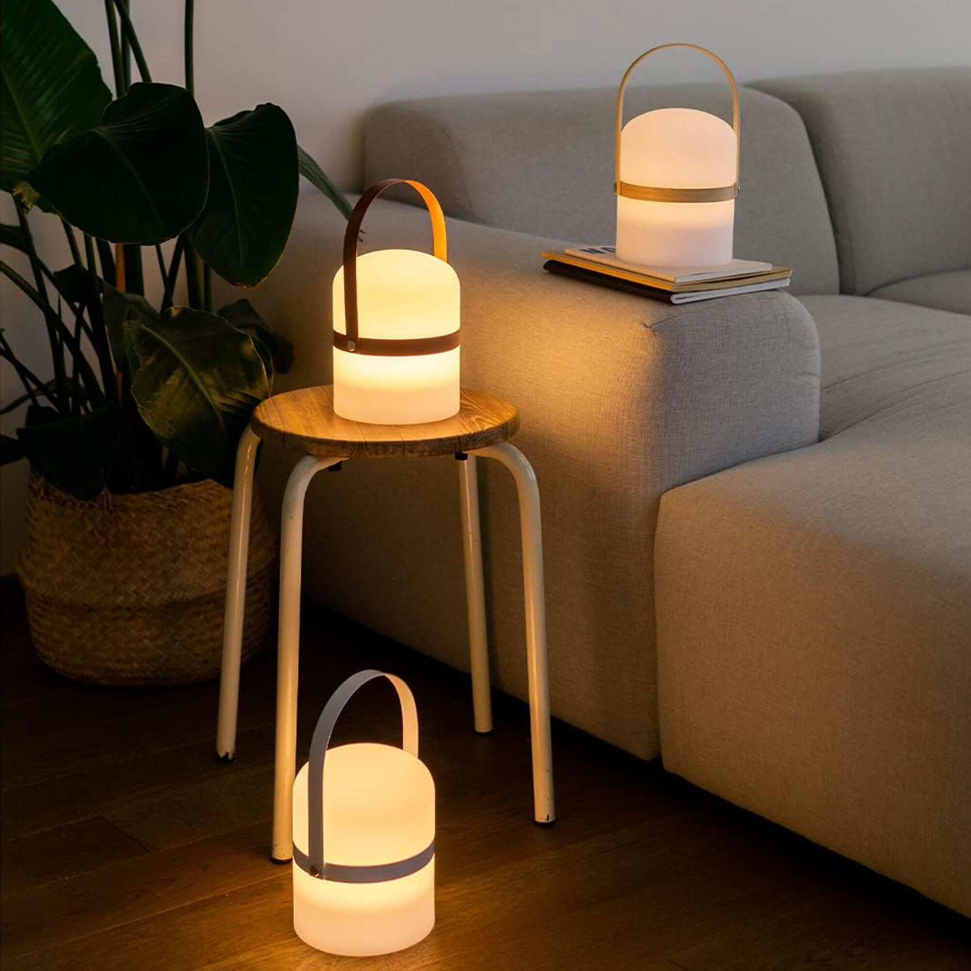 WELL HOME - Lámpara de exterior mango efecto madera