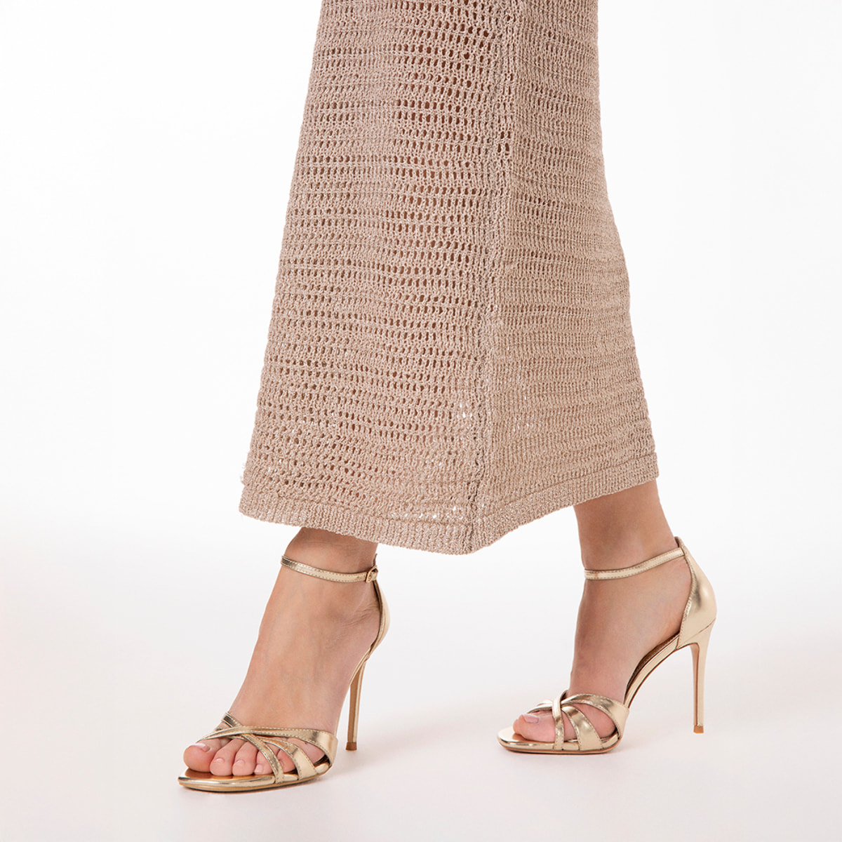 Sandali oro tacco 10 cm