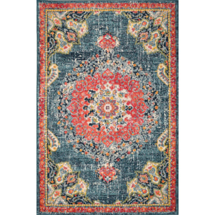 Anatolia - Tapis de salon vintage, bleu turquoise